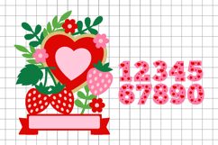 Strawberry Cake Topper 3D SVG Product Image 2