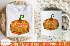 Pumpkin season PNG for Sublimation |Fall design png Product Image 3