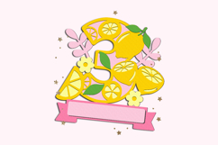 Lemon numbers 3D SVG Product Image 4
