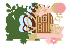 Fairy Door Cake Topper 3D SVG Product Image 3