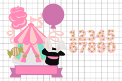Circus girl Pink Cake Topper 3D SVG Product Image 2