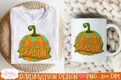 Pumpkin season PNG for Sublimation |Teal pumpkin PNG Product Image 2