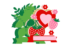 Strawberry Cake Topper 3D SVG Product Image 3