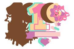 Donuts numbers Topper 3D SVG Product Image 3