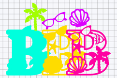 Alphabet 3D SVG Beach Product Image 3