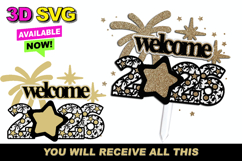 welcome 2026 Topper 3D SVG Product Image 1