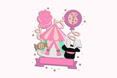 Circus girl Pink Cake Topper 3D SVG Product Image 4