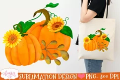 Pumpkin and sunflowers PNG for Sublimation |Fall T-shirt PNG Product Image 2