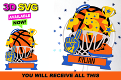 Basketball Cake Topper 3D SVG Product Image 1