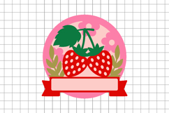 Baby Name Sign Strawberry 3D SVG Product Image 2
