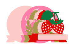 Baby Name Sign Strawberry 3D SVG Product Image 3