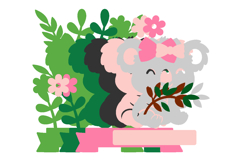 Cute Koala Cake Topper 3D SVG Product Image 3