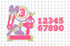 Hair style Cake Topper 3D SVG Product Image 2