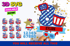Movie Night numbers 3D SVG Product Image 1