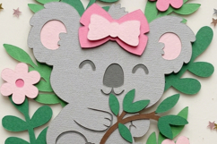 Cute Koala Cake Topper 3D SVG Product Image 4