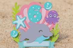 Dolphin cake topper 3D SVG Product Image 4