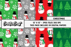 Christmas Digital Paper, christmas digital scrapbooking Product Image 1