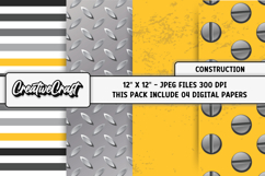 Construction Digital Papers, build truck scrapbook designs Product Image 1