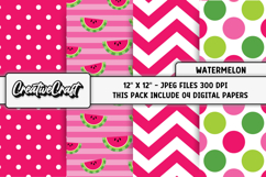Watermelon Digital Paper, summer graphics, illustrations Product Image 1