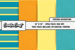 Frozen Adventure Digital Papers, scrapbook background design Product Image 1