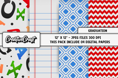 Graduation Digital Papers, scrapbooking backgrounds designs Product Image 1