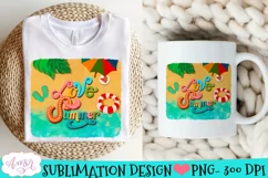 Love Summer Sublimation design | Beach PNG for Tote bags Product Image 3