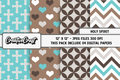 Holy Spirit Digital Papers, scrapbooking backgrounds designs Product Image 1