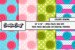 Colors Sewing Digital Papers, scrapbook backgrounds designs Product Image 1