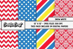 Snow white Digital Papers, scrapbooking backgrounds designs Product Image 1