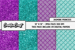 Jasmine Princess Digital Papers, scrapbooking backgrounds Product Image 1