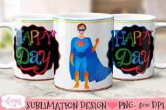 Happy father's day mug wrap sublimation PNG | 15oz 11oz mugs Product Image 3