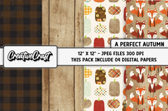 Autumn Fall Digital Paper, thanksgiving digital scrapbook Product Image 1
