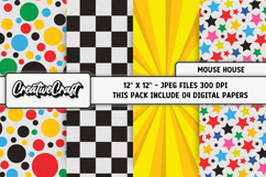 House Mouse Digital Papers, scrapbooking backgrounds designs Product Image 1