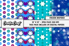 Frozen Inspired Digital Papers, scrapbooking papers designs Product Image 1