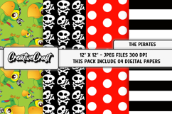 The Pirates Digital Papers, scrapbooking backgrounds designs Product Image 1