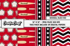 Baseball Sport Digital Papers, background designs, scrapbook Product Image 1