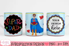 Father's day photo mug wrap sublimation PNG for 11 oz mugs Product Image 3