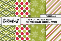 Christmas Digital Paper, christmas digital scrapbooking Product Image 1