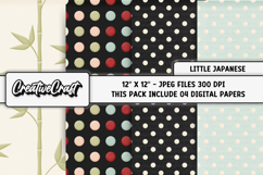 Little Japanese Digital Papers, scrapbook background designs Product Image 1