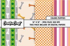 Puppies Patrol Digital Paper, scrapbook backgrounds designs Product Image 1