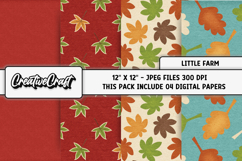 Little Farm Digital Papers, scrapbooking backgrounds designs Product Image 1