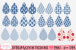 Teardrop earring sublimation Bundle | 46 earring PNG designs Product Image 2