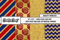 Beauty Princess Digital Papers, scrapbook backgrounds design Product Image 1