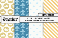 Little Prince Digital Papers, scrapbook backgrounds designs Product Image 1
