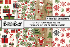 Christmas Digital Paper, christmas digital scrapbooking Product Image 1