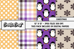 Christmas Digital Papers, scrapbooking backgrounds designs Product Image 1