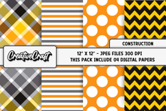 Construction Digital Papers, build truck scrapbook designs Product Image 1