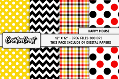 Happy Mouse Digital Papers, scrapbooking backgrounds designs Product Image 1