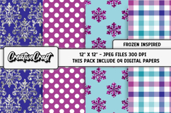 Frozen Inspired Digital Papers, scrapbooking papers designs Product Image 1