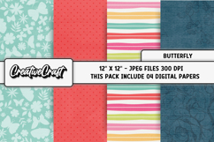 Butterfly Digital Papers, scrapbooking backgrounds designs Product Image 1